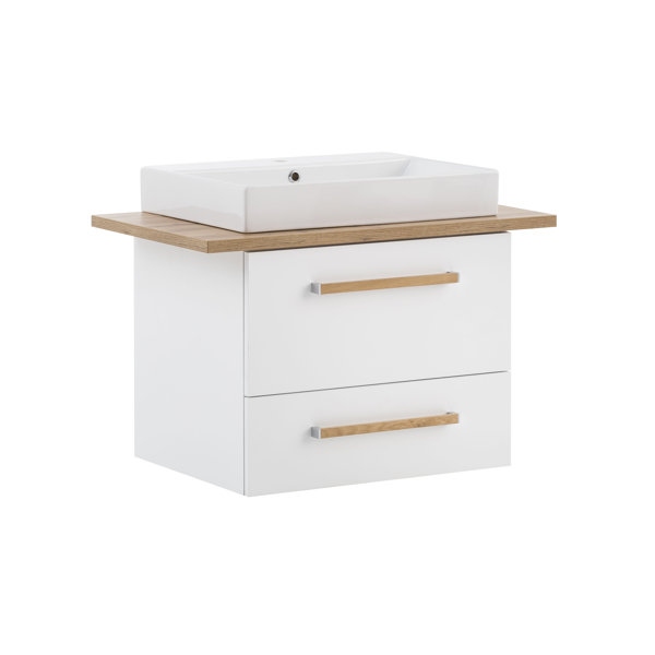 Ebern Designs 60 cm Wandmontierter Waschtisch Duo | Wayfair.de